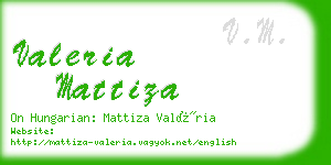 valeria mattiza business card